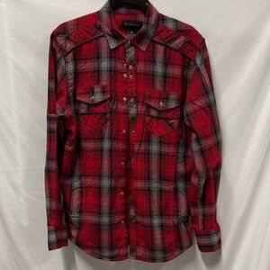 Red and Black Plaid Men's Shirt